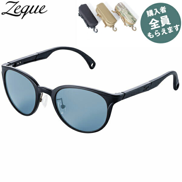 Zeque ゼクー 偏光サングラス 【眼鏡ケースプレゼント】 ジュノ F-1850 マットブラック/ MASTER BLUE 6カーブ 釣り ZEAL OPTICS GLE4580274176336 PRGREF1850