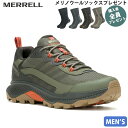 メレル MERRELL【ソックスプレゼント】 メンズ ハイキングシューズ SPEED STRIKE 2 WATERPROOF OLIVE 防水透湿 グリップ性 PRMERJ037843