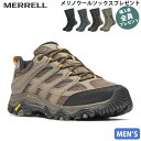 メレル MERRELL【ソックスプレゼント】 メンズ ハイキングシューズ モアブ 3 シンセティック ゴアテックス ワイド ワイズ WALNUT 防水透湿 トレッキング ビブラムソール PRMERJ500643W