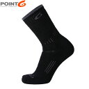 POINT6 ポイント6 メンズ レディース 靴下 ソックス メリノウール Hiking Essential Medium Crew Black 中厚手 ミディ...