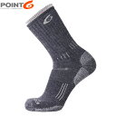 POINT6 ポイント6 メンズ レディース 靴下 ソックス メリノウール Hiking Essential Medium Crew Gray 中厚手 ミディア...