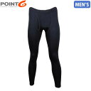 POINT6 ポイント6 メンズ ベースレイヤー タイツ スパッツ Men's Base Layer Mid-Weight Bottoms Black メリノウ...