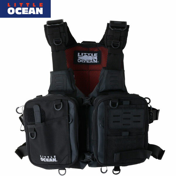ȥ륪 LITTLE OCEAN եƥ󥰥٥ 饤FG٥ ֥å PF-09 Slide Pocket Floating Game Vest LTPPF09BK