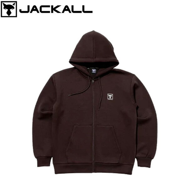 ジャッカル ジャージージップアップロゴフーディ セピア JACKALL JAC010