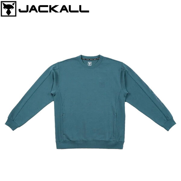 樂天商城 - ジャッカル クルーネックスウェット グリーン JACKALL SW-A001 JAC041