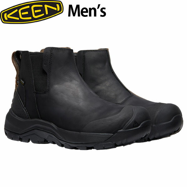 キーン サイドゴアブーツ メンズ キーン メンズ レヴェル フォー チェルシー KEEN MEN REVEL IV CHELSEA Black×Black 防水ウインターブーツ KEE1025671