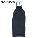 ナプロン NAPRON サロペットパンツ メンズ レディース SALOPETTE APRON II BLACK Z-NPPT32BK15