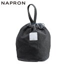 ナプロン NAPRON バッグ 鞄 巾着 BLEACHED DENIM PATIENTS BAG Sサイズ NPE01-7307S ブラック BLACK Z-NPE017307SIN