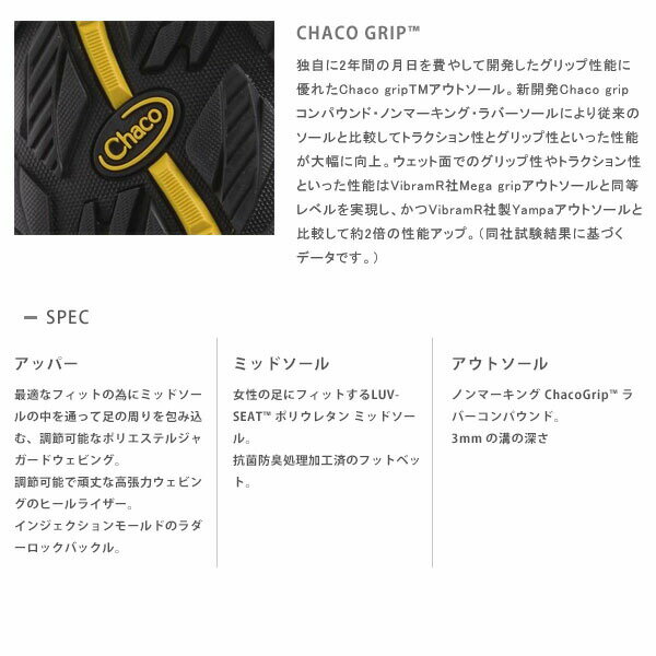 チャコ Chaco TEGU 30TH ANNIVERSARY テグ 30TH アニバーサリー サンダル シューズ レディース ソリッドブラック CHA12365258 国内正規品 3