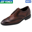 ヨネックス YONEX メンズ パワークッションM119 ブラウン ビジネスシューズ 軽量 衝撃吸収 革靴 通勤 抗菌防臭 YONSHWM119015