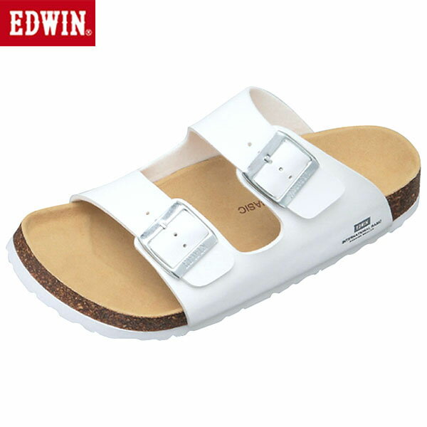 エドウィン EDWIN サンダル メンズ フットベット ホワイト EB1001 カジュアル シューズ EDWEB10012