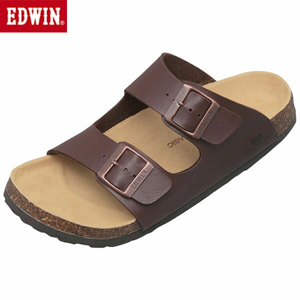 エドウィン EDWIN サンダル メンズ フットベット D.ブラウン EB1001 カジュアル シューズ EDWEB1001208