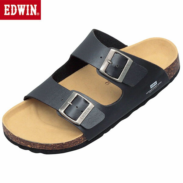 エドウィン EDWIN サンダル メンズ フットベット ブラック EB1001 カジュアル シューズ EDWEB10019
