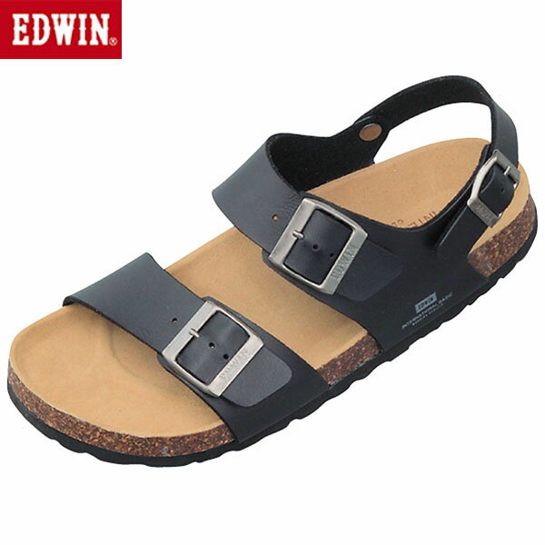 エドウィン EDWIN サンダル メンズ フットベット ブラック EB1002 カジュアル シューズ EDWEB10029
