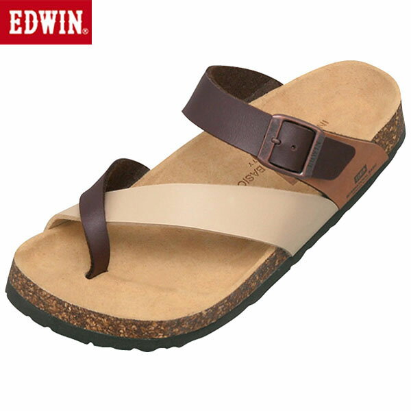 エドウィン EDWIN サンダル メンズ フットベット D.ブラウン EB1003 カジュアル シューズ EDWEB1003208