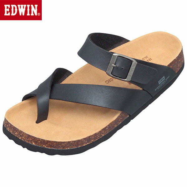 エドウィン EDWIN サンダル メンズ フットベット ブラック EB1003 カジュアル シューズ EDWEB10039