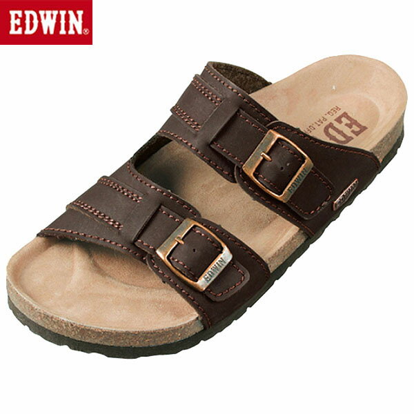 エドウィン EDWIN サンダル メンズ フットベット D.ブラウン EW9128 カジュアル シューズ EDWEW9128208