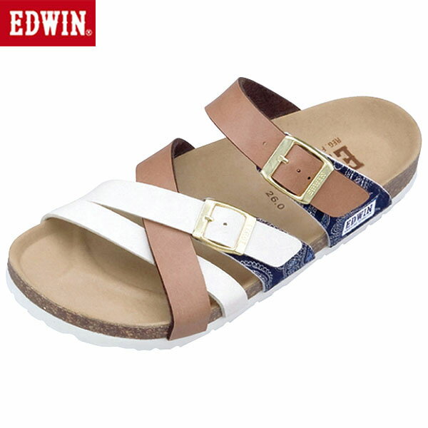 エドウィン EDWIN サンダル メンズ フットベット マルチブラウン EW9166 カジュアル シューズ EDWEW9166828
