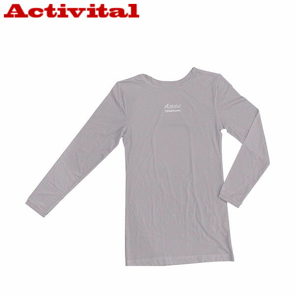 アクティバイタル Activital インナーシャツ ユニセックス 熱放射冷感クルーネック長袖インナー グレー..