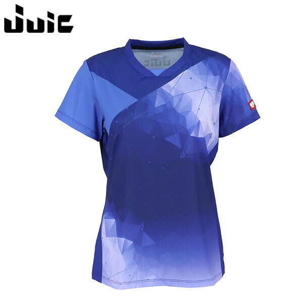 ジュウイック JUIC レディース 卓球 半袖Tシャツ ゲームシャツ JUICコスモ・レイS ブルー ユニフォーム 試合 練習 JUC5708BL