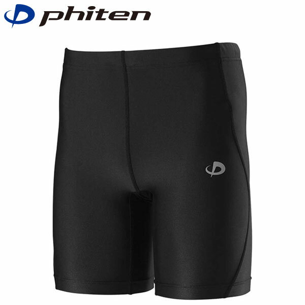 ファイテン Phiten スパッツ SPORTS SPATS クウォーター 吸汗速乾 ブラック L スポーツ ランニング 吸汗速乾 PHIJF580005