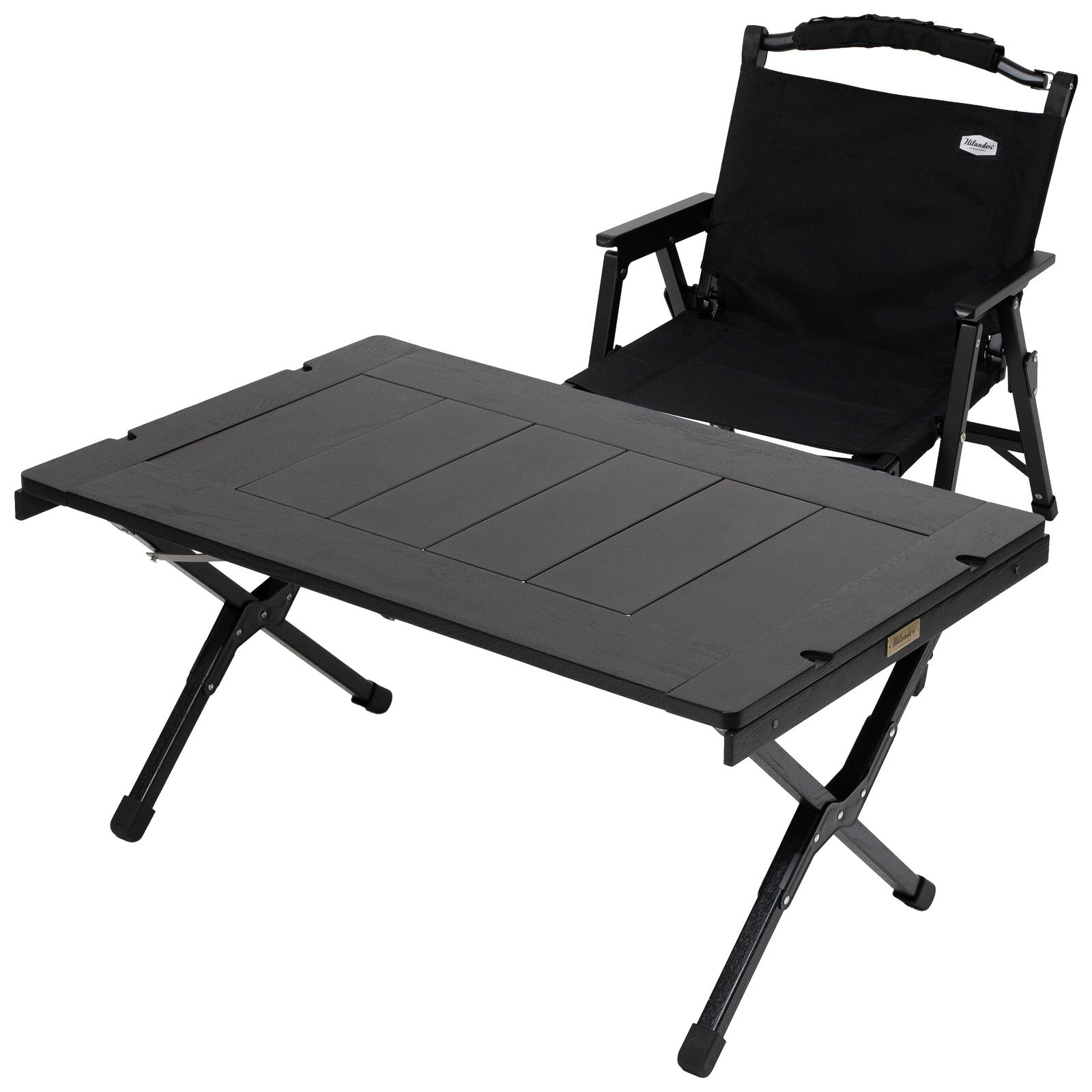 Hilander(ハイランダー) 【お得なセット】CHEF TABLE(シェフテーブル)LIGHT 90+ウッドフレームチェアEX HCJ-016+HCJ-032