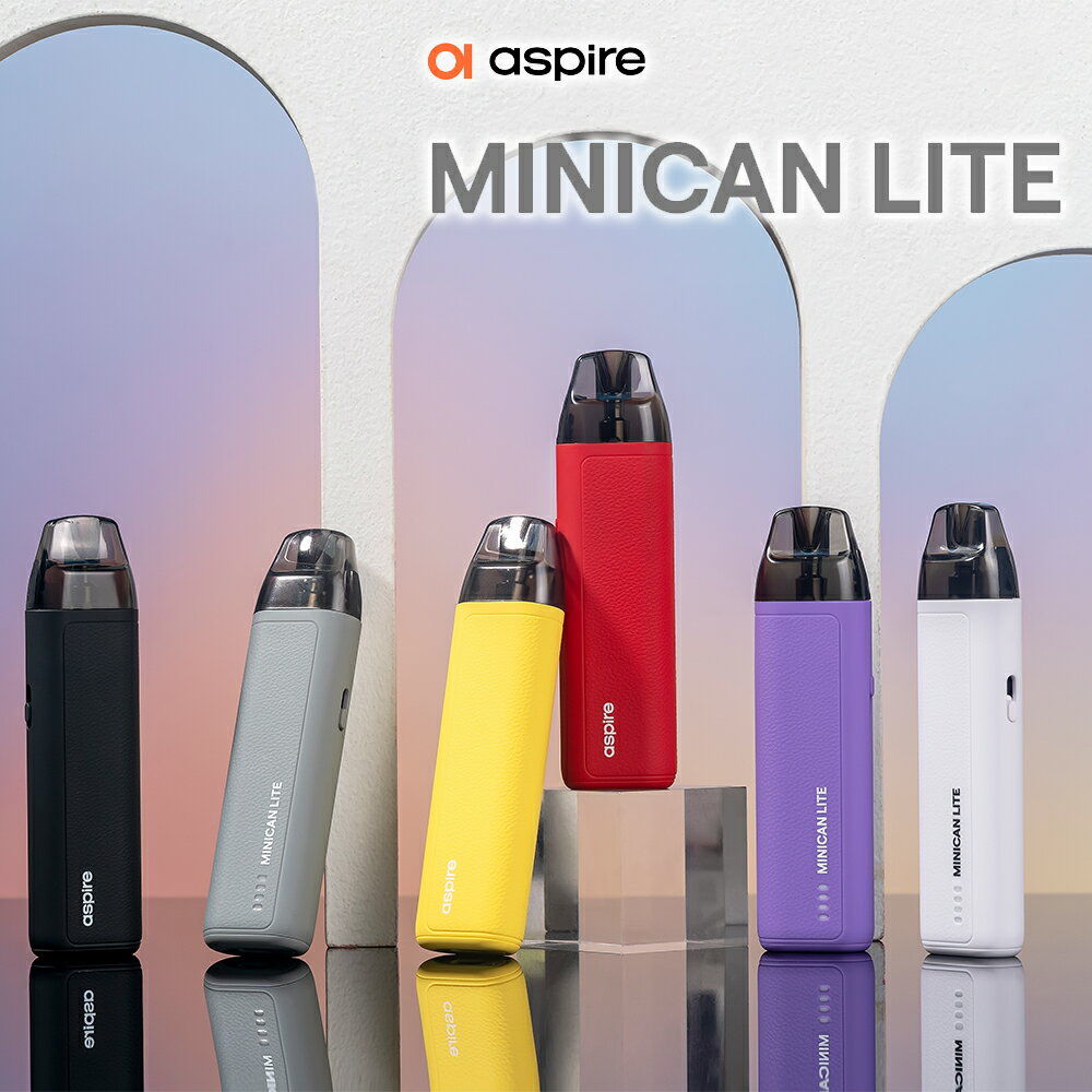 Aspire Minican Lite タール ニコチン0 VAPE ベイプ 電子タバコ ミニカン ライト 持ち運び スターターキット 本体 持ち運びシーシャ おすすめ 電子タバコ ベイプ リキッド 爆煙 禁煙 ニコチンゼロ ノンニコチン アスパイア