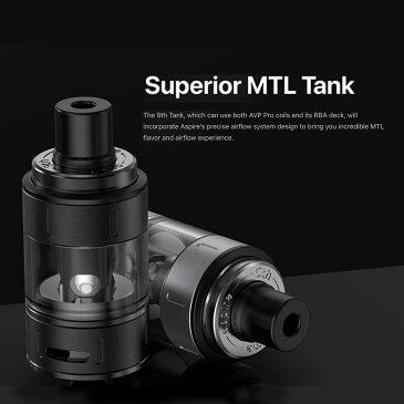 【送料無料】 Aspire x NoName 9th Tank Stainless Steel Jet Black 22mm 2ml 510 アスパイア コラボ アトマイザー RBA RTA タンク 電子タバコ VAPE ベイプ クリアロ TANK 爆煙 Hilax