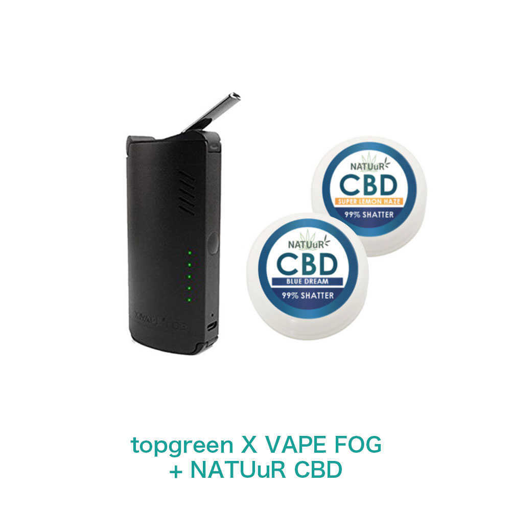 【送料無料】 topgreen X VAPE FOG + NATUuR CBD CBD ワックス wax テルペン hemp ヘンプ 電子タバコ VAPE ベイプ カンナビノイド カンナビジオール 加熱式タバコ シャグ 葉タバコ 18650 ヴェポライザー スターターキット 本体 Hilax