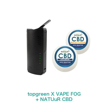 【送料無料】 topgreen X VAPE FOG + NATUuR CBD CBD ワックス wax テルペン hemp ヘンプ 電子タバコ VAPE ベイプ カンナビノイド カンナビジオール 加熱式タバコ シャグ 葉タバコ 18650 ヴェポライザー スターターキット 本体 Hilax