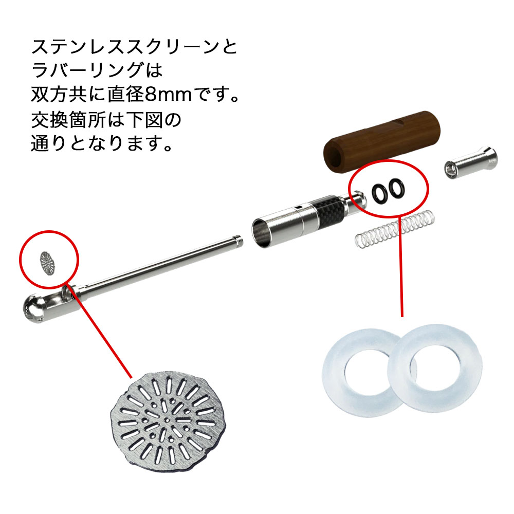 Hippie Vaporize The Hippie Pipe 交換用フィルターアクセサリー ヒッピー パイプ ...