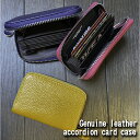 leather Raund Zip accordion card case 11Pocketsy|XgCzBz{vEhWbvAR[fBIJ[hP[X