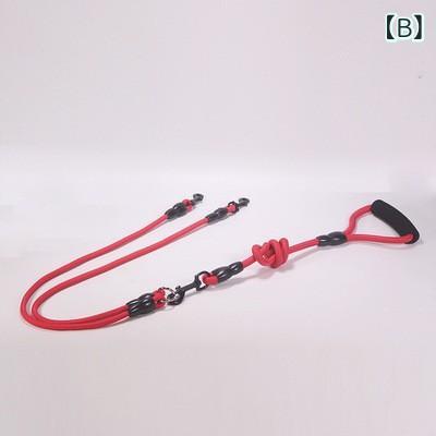 牽引ロープ ペット用 犬用 多頭飼い 2頭引き 3頭引き 着脱可能 分割可能 ダブルリード ナイロン製 散歩 お出かけ ジョイント ドッグリード 絡まない 丈夫 軽量 ブラック レッド ブルー オレンジ hiliteshop-10030157 ハイライトショップ サンプル画像3