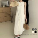 【1400円OFFクーポンで3580円】 ワンピース ノースリーブ きれいめ レディース 春 夏 涼しい 夏ワンピ クルーネック マキシワンピ 夏服 ワンピース...