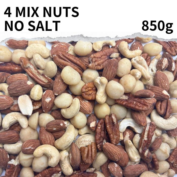 塩無し4種の生(なま)ミックスナッツ 850g mix nuts ミックスナッツ 無添加 無塩 大容量 850g ナッツ アーモンド almond カシューナッ...