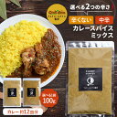 【9/4 20:00〜11 1:59まで★2個購入でカレーPプレミアムプレゼント!&ポイント20倍!】辛さが選べるカレーパウダー 100g オリジナル ミックス カレー curry powder mix spice 約12皿分 スパイス 簡単 カレースパイス カレー粉 簡単調理 中辛 辛味なし ミックス カレー粉