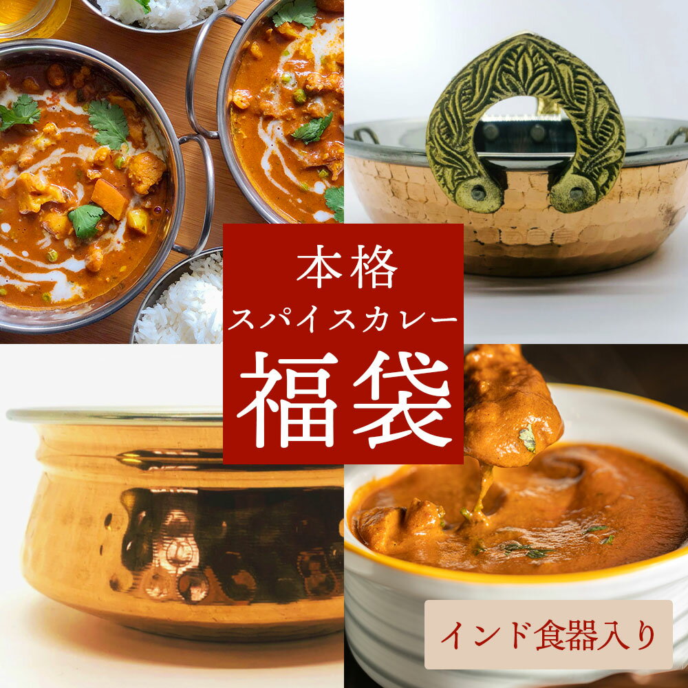 福袋 スパイスセット 2種 + インド食器 2皿 2022 スパイスセット カレー カレー粉 カレースパイス カレーセット バターチキンカレー ポークビンダル― インド食器 食器 スパイス ギフト 誕生日 プレゼント 送料無料 ポイント消化 バーベキュー BBQ