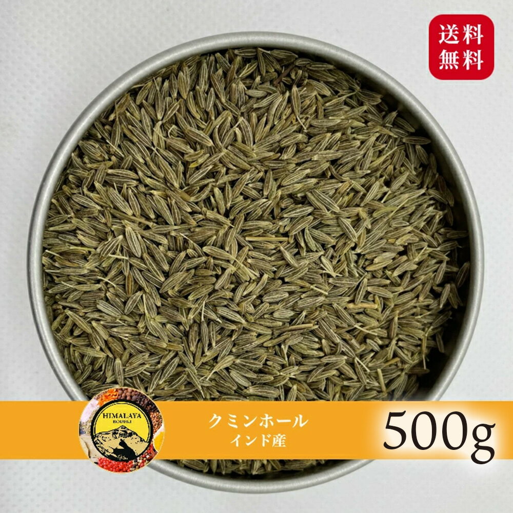 【 期間限定10％OFF！ 】 インド産 クミンホール 500g クミンシード cumin whole cumin seed スパイス 香辛料 送料無料 万能調味料 調味料 カレー カレー粉 カレースパイス 香辛料 ドライハーブ インド料理 トッピング ハーブ