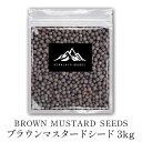 インド産 ブラウンマスタードシード 3kg 送料無料 マスタード 万能調味料 調味料 カレー カレー粉 カレースパイス 香辛料 ドライハーブ インド料理 トッピング ハーブ ホワイトマスタードシードパウダー ポイント消化 バーベキュー BBQ