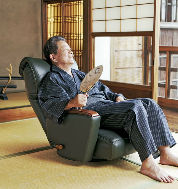 日本製当店最高級プレミアム座椅子本革貼kkym