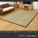 ウレタン8mm入り い草ラグカーペット 『FXバース』 ブラウン 約180×240cm：送料無料