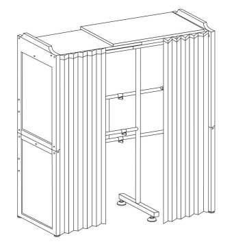 伸縮式 クローゼット ハンガー ワードローブ ロッカー ハンガーラック 天然木製 金属製 kkkez コートハンガー 目隠しカーテン付き