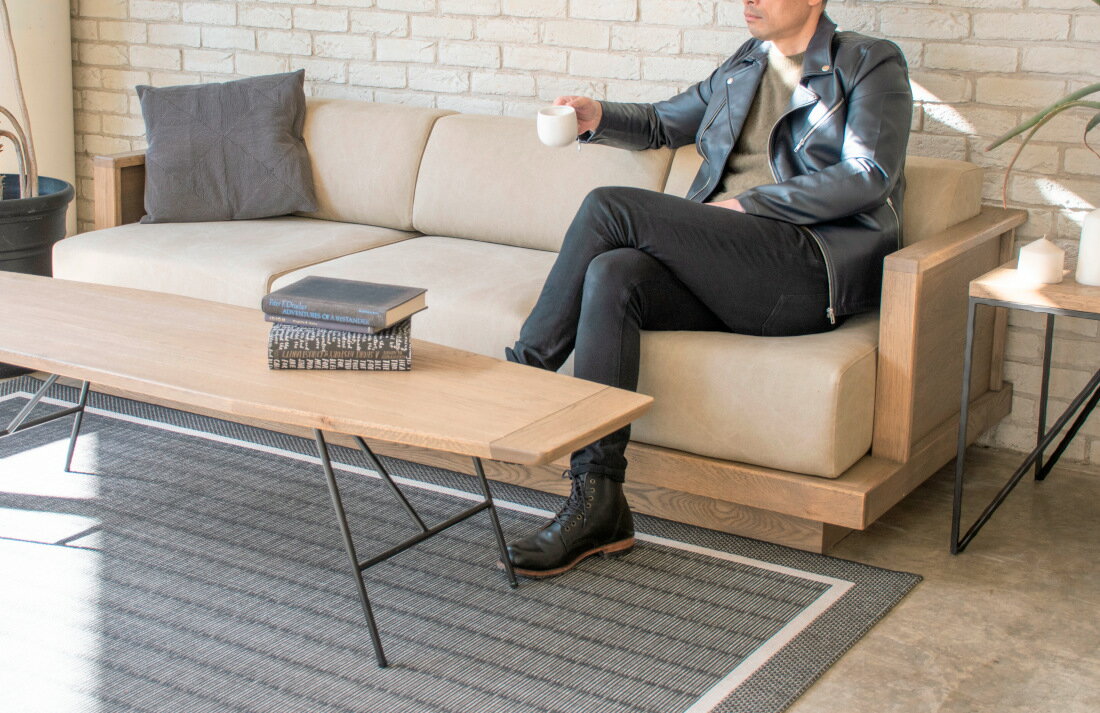 天然木オーク材製フレーム仕様 高級ソファー S...の紹介画像3