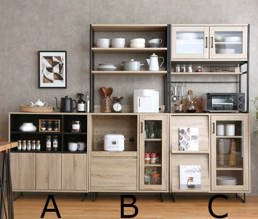 レンジ台 レンジボード 食器棚 キッチンラック 収納 キャビネット オープンラック キッチンストッカー