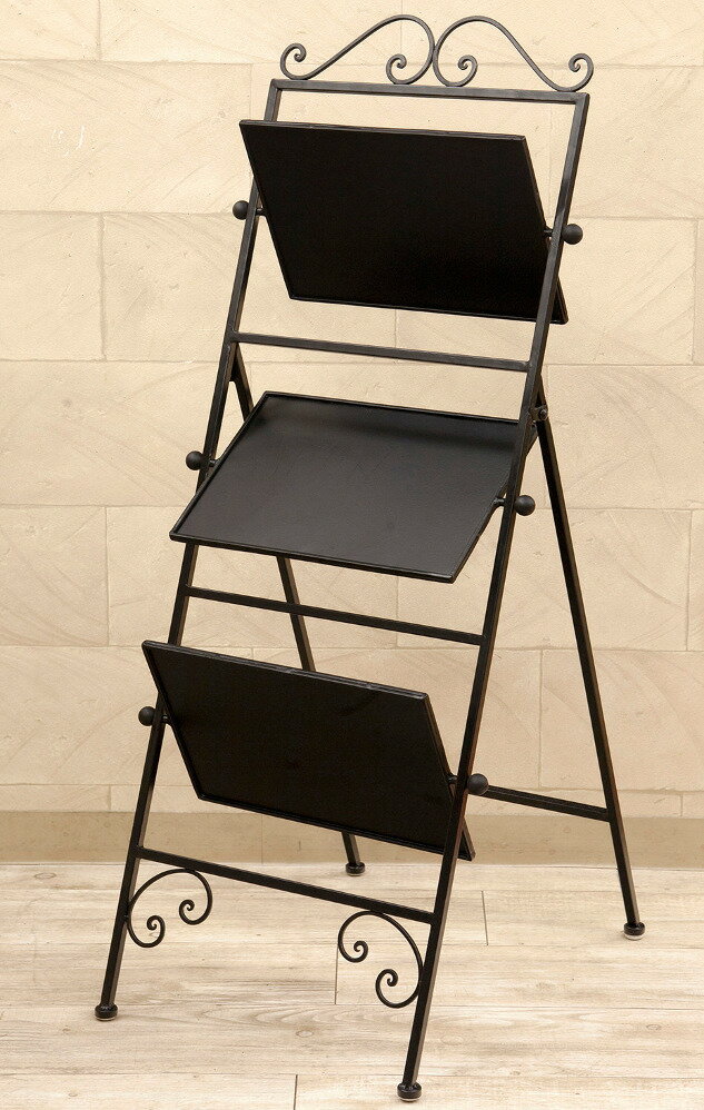 メニュー台 受付 掲示板 案内板 記帳スタンド ウェイティングスタンド サイン 標識 看板 飲食店の待合室で kkkez ロココ調 記載台 マグネット使用可能 鉄製 アイアン製ブラックボード