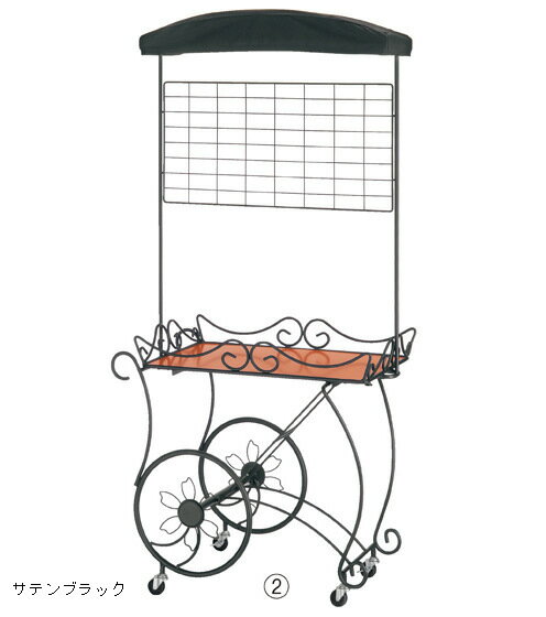 アンティーク調 ワゴン マルシェ キャスター付き 出店 ロココ調 屋台 イベント 受付 スチール製 テント屋根付き セール kkkez ショーテーブル おしゃれ