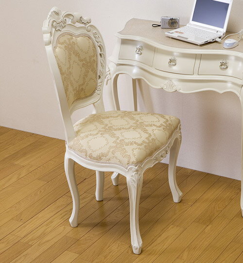 シンデレラチェアー：：：送料無料 姫系インテリア ロココ調 ホワイト クラシック ヨーロピアン ロマンティック 家具 白