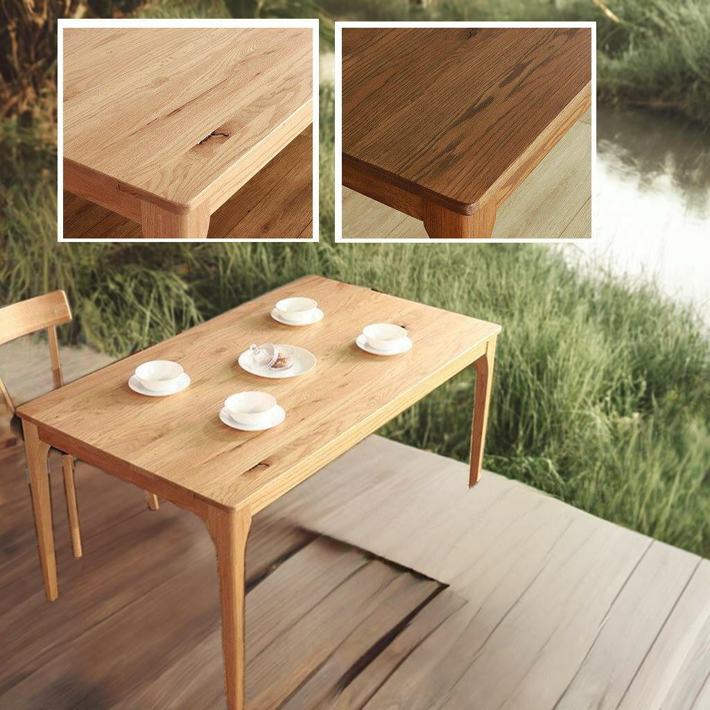 ダイニングテーブル 天然木製 無垢材 オイル仕上げ サイズ2通りご用意