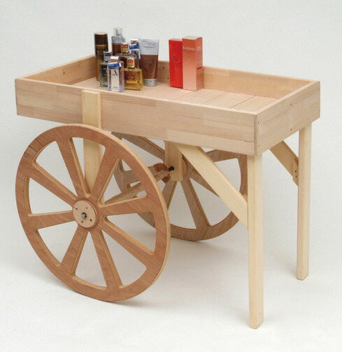 イベント ワゴン マルシェ 平台 出店 屋台 ショップセールワゴン イベントワゴン 展示会ショーケース 天然木製 kkkez キッチンワゴン [2]