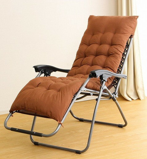 ハイバック 無段階リクライニングチェア 折りたたみ式 リラックス椅子 金属製頑丈フレーム 寝椅子 シェーズロング